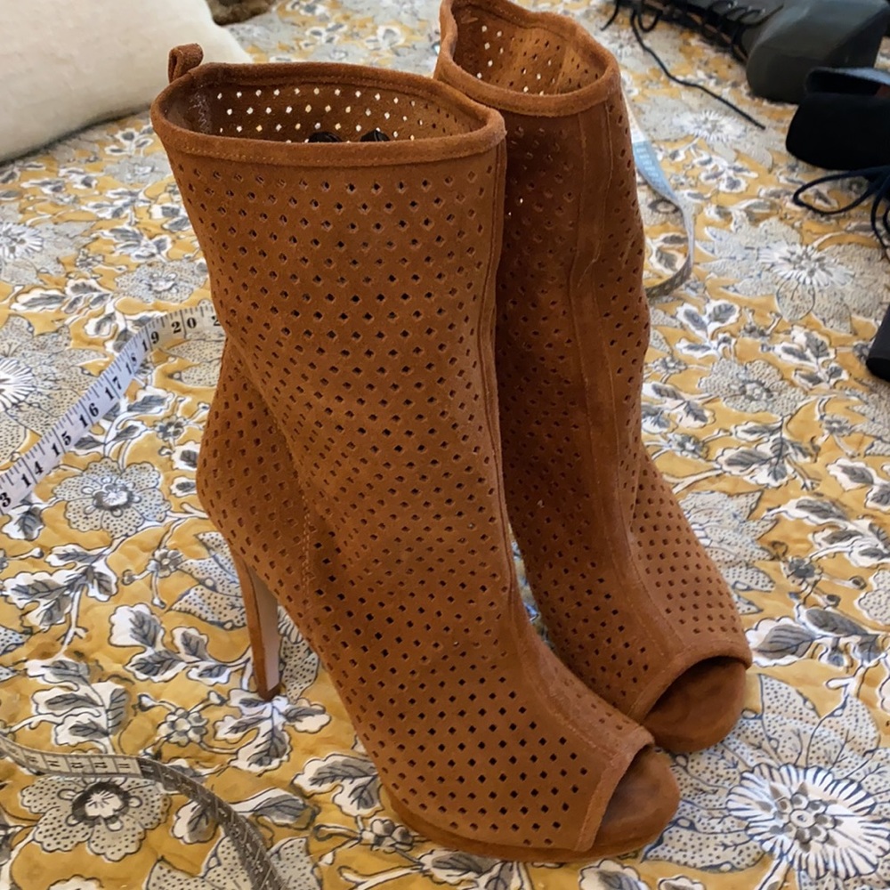 BCBG Generation Suede open toe  short boot